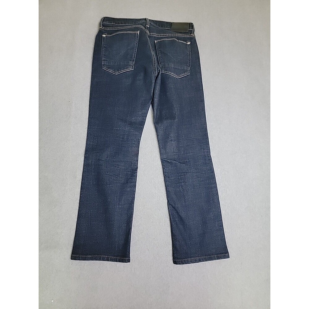 Hudson Jeans Mens 30 36x28 Straight Byron 5 Point‎ Dark Blue Stretch Low Rise